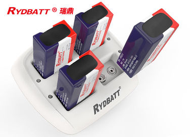 RYDBATT 4 Yuvası 6F22 Li Ion Pil Şarj Cihazı / Li Ion LED Akıllı 9v Lityum İyon Pil Şarj Cihazı