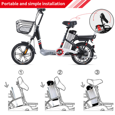 48V 10Ah Şerit Balık e-bisiklet pili 300w 500w 1000w elektrikli scooter için şarj edilebilir lityum iyon pil paketi